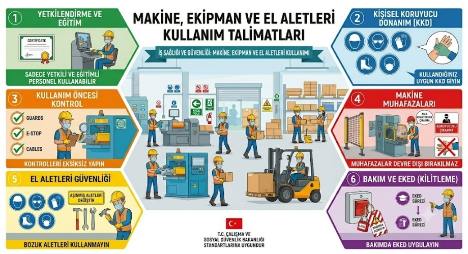 İSG Makine, Ekipman ve El Aletleri Kullanım Talimatları