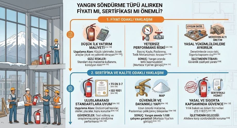 Yangın Söndürme Tüpü Alırken Fiyatı mı, Sertifikası mı Önemli?