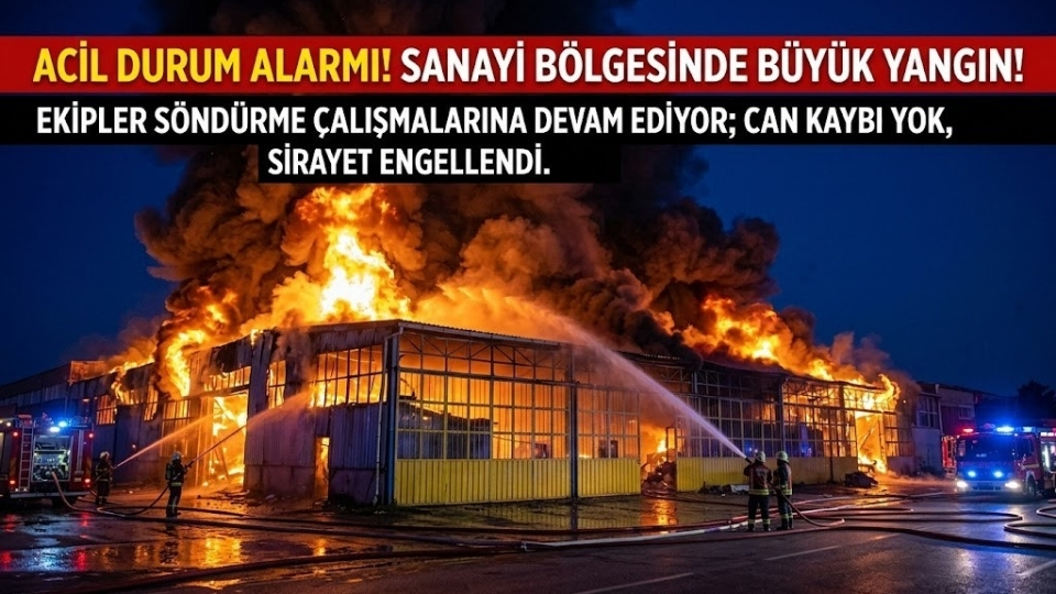 Başakşehir Sanayi Sitesinde Yangın