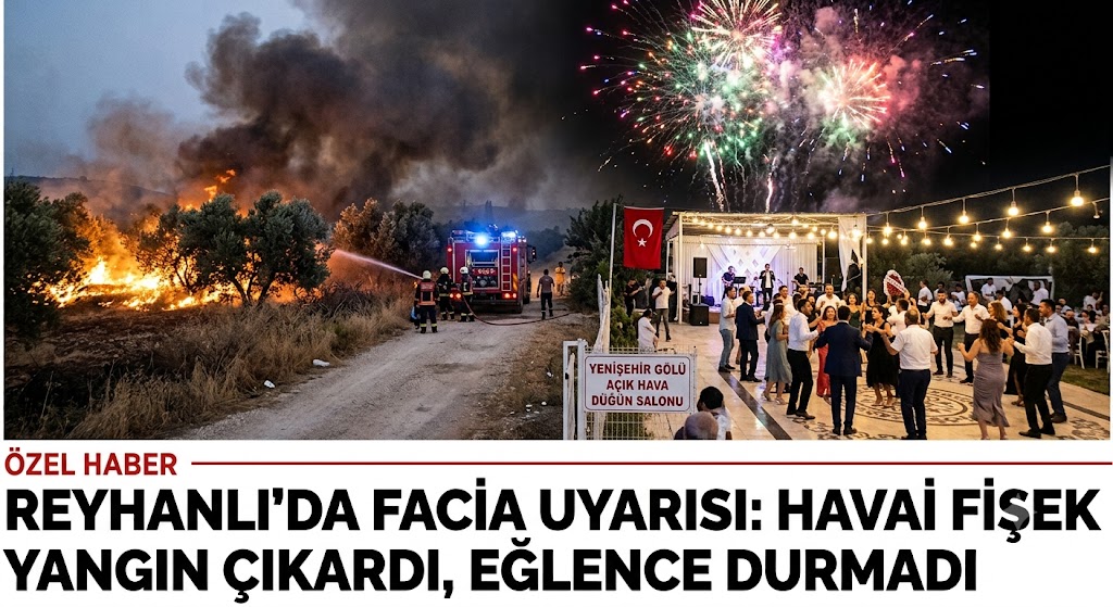 Hatay Reyhanlıda Havai Fişek Yangına Neden Oldu