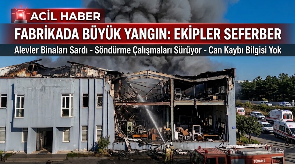 Bursa Nilüfer'de Mobilya Fabrikasında Yangın