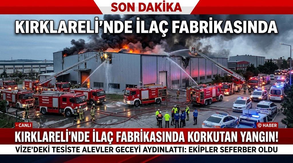 Kırklareli'nde İlaç Fabrikasında Yangın