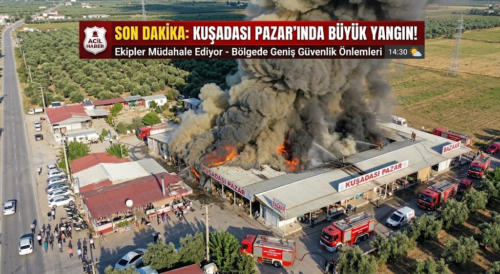 Kuşadası Kapalı Pazar Yerinde Yangın: Ekiplerin Hızlı Müdahalesi Facianın Önüne Geçti