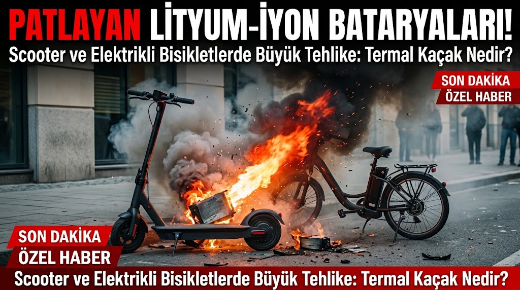 Patlayan Lityum-İyon Bataryalı Scooter ve Bisikletler