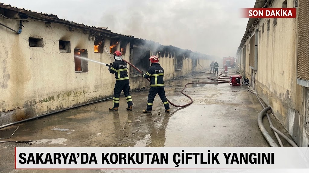 Sakarya Tavuk Çiftliğinde Yangın
