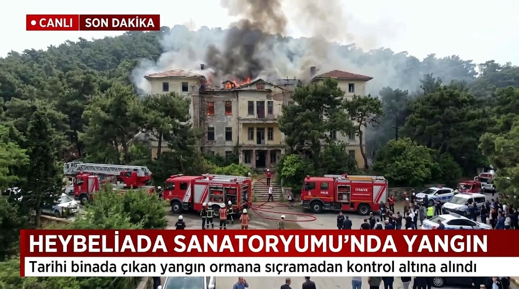 Tarihi Heybeliada Sanatoryumu’nda Yangın Paniği