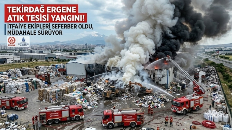 Tekirdağ Ergene Atık Tesisinde Yangın Tekirdağ Ergene Atık Tesisinde Yangın