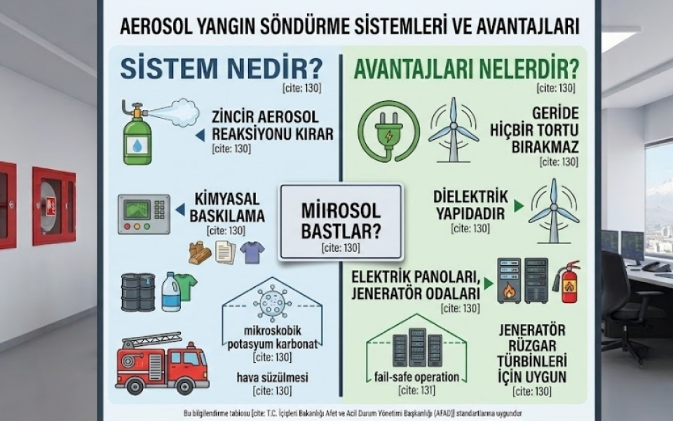 Aerosol Yangın Söndürme Sistemleri Nedir ve Avantajları Nelerdir?