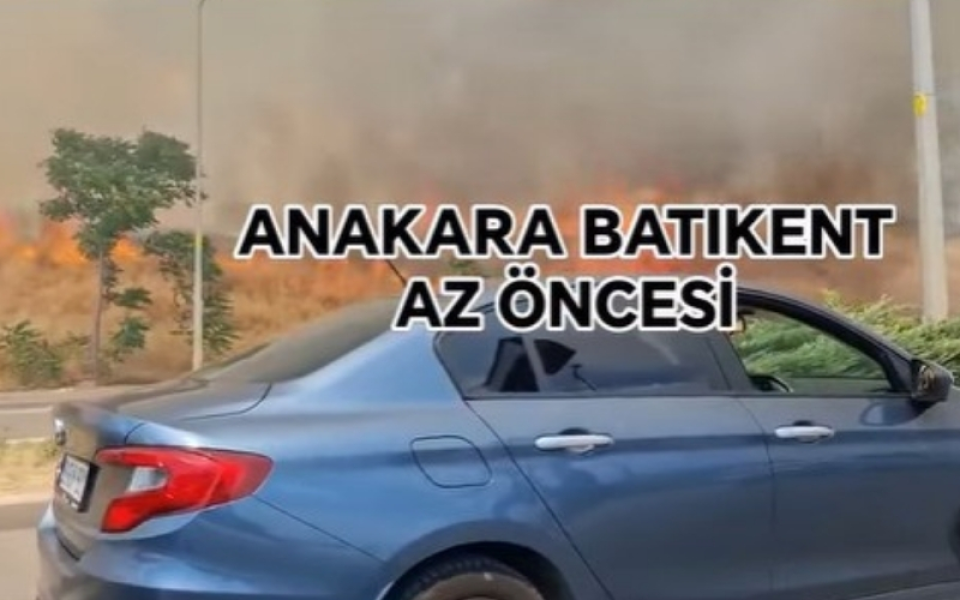 SONDAKİKA Ankara Batıkent te Yangın Paniği