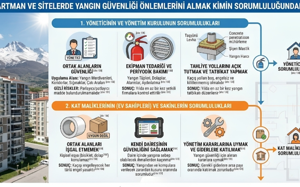 Apartman ve Sitelerde Yangın Güvenliği Önlemlerini Almak Kimin Sorumluluğundadır?