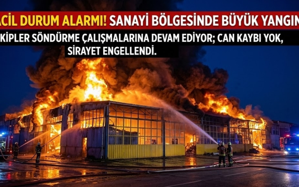 Başakşehir Sanayi Sitesinde Yangın