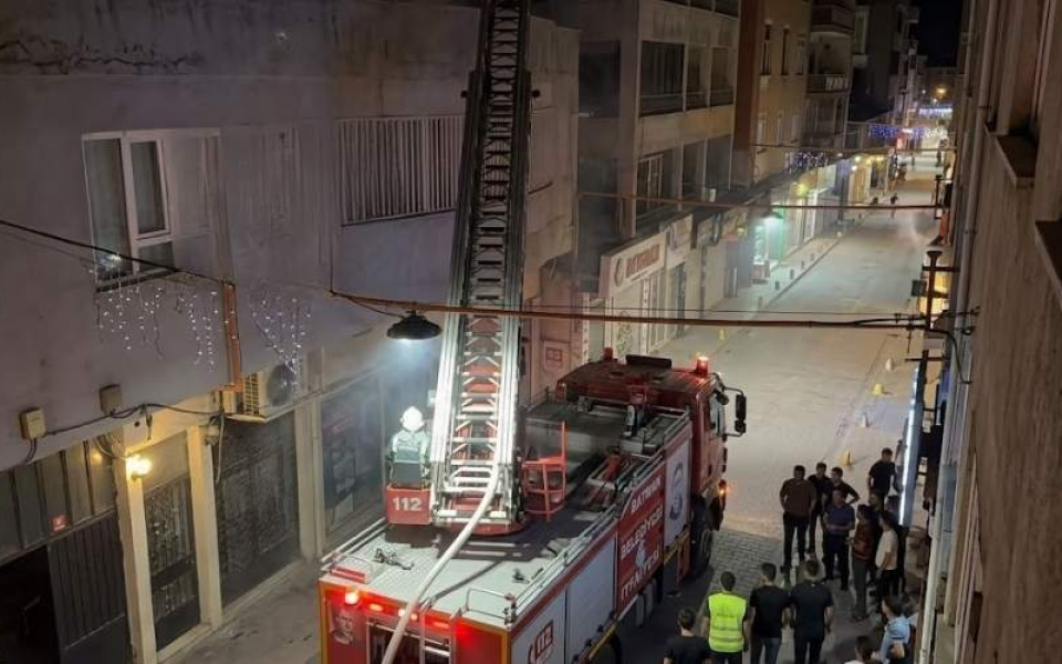 Batman da Çatıda Yangın Çıktı