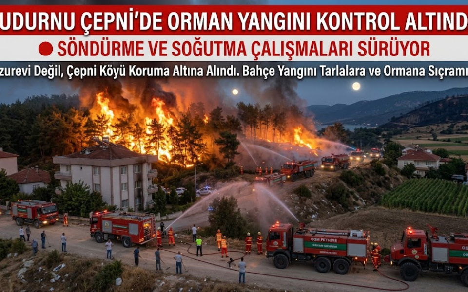 Bolu Mudurnu’da Korkutan Yangın: