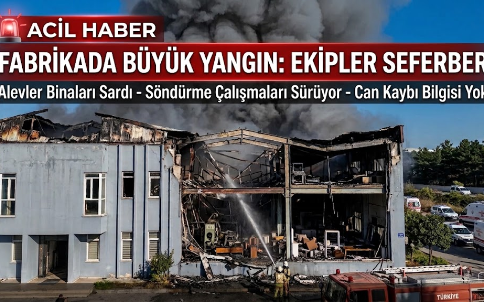 Bursa Nilüfer'de Mobilya Fabrikasında Yangın