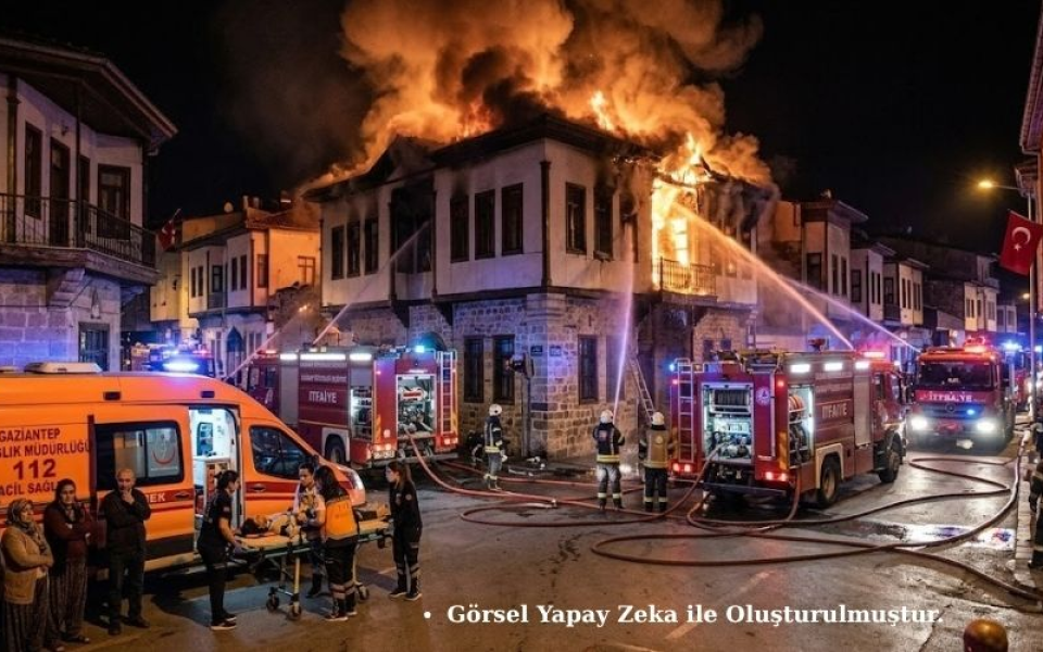 Gaziantep, Şahinbey’de Ev Yangını: 1 Yaralı
