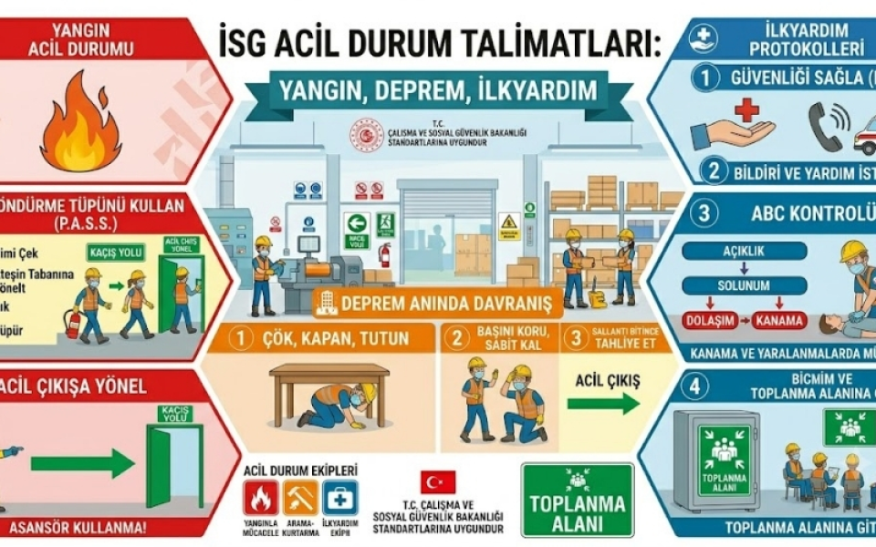 İSG Acil Durum Talimatları (Yangın, Deprem, İlkyardım)