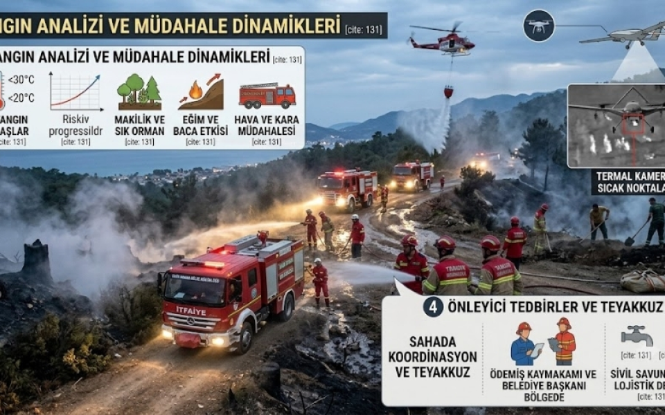 İzmir Ödemiş Orman Yangını