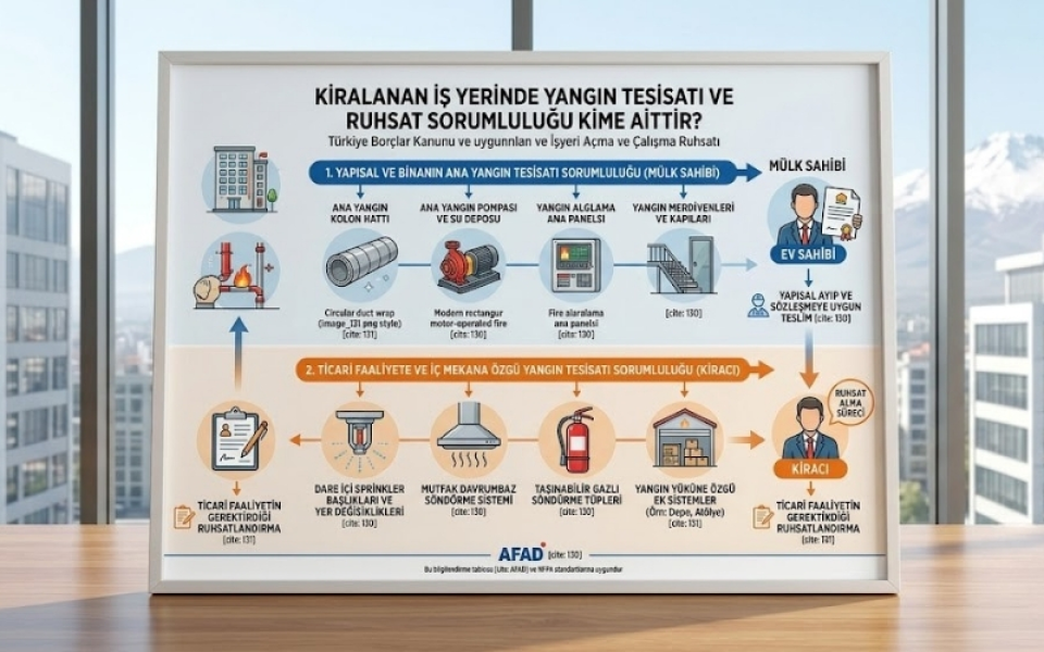 Kiralanan İş Yerinde Yangın Tesisatı ve Ruhsat Sorumluluğu Kime Aittir?