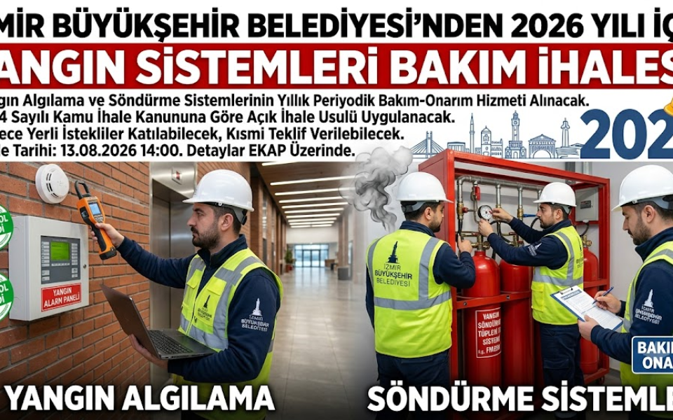 İzmir Büyükşehir Belediyesi'nden 2026 Yılı İçin Yangın Sistemleri Bakım İhalesi