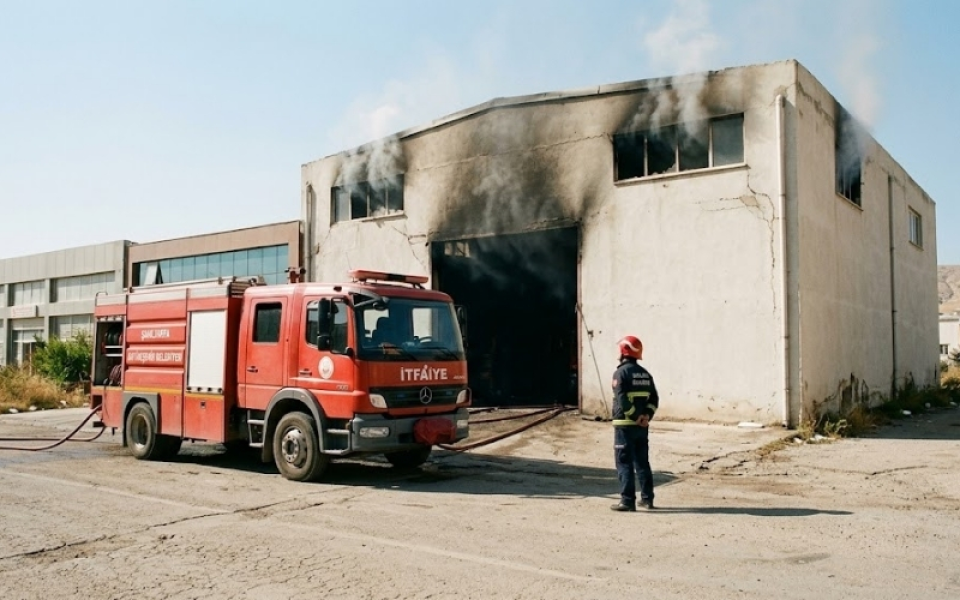 Şanlıurfa Atakent'te Endüstriyel Yangın