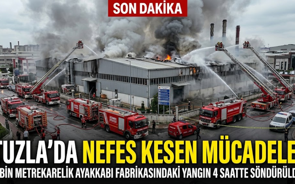 Tuzla Ayakkabı Fabrikasında Yangın