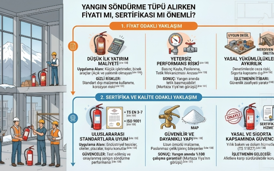 Yangın Söndürme Tüpü Alırken Fiyatı mı, Sertifikası mı Önemli?